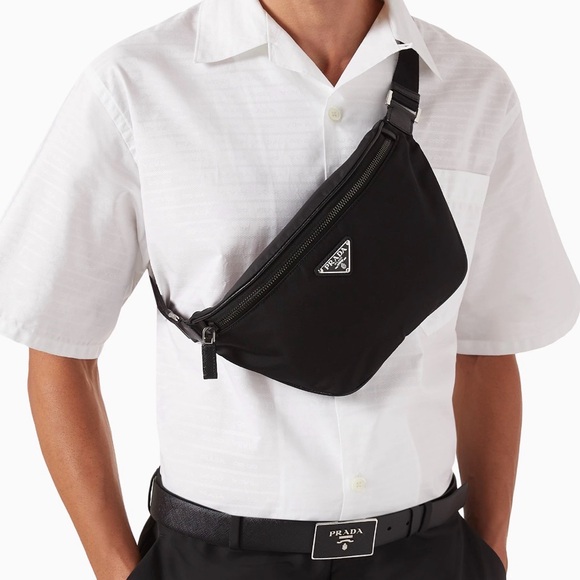 Prada Re-Nylon Enamel-Logo Belt Bag Unisex - Picture 7 of 8